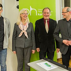 Prof. Dr. Christian Wiesmüller, Dr. Wolfgang Schmitz und Prof. Dr. Silke Bartsch (v. r.). Foto: Pädagogische Hochschule Karlsruhe