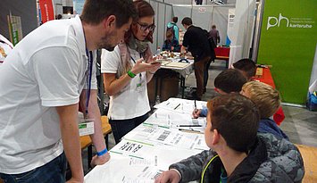 Stand der Pädagogischen Hochschule Karlsruhe bei den Science Days 2017. Foto: Thomas Borys/Pädagogische Hochschule Karlsruhe