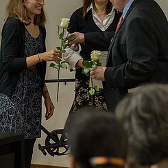 DAAD-Preisträgerin Kristina Vitek (l.). Foto: Pädagogische Hochschule Karlsruhe